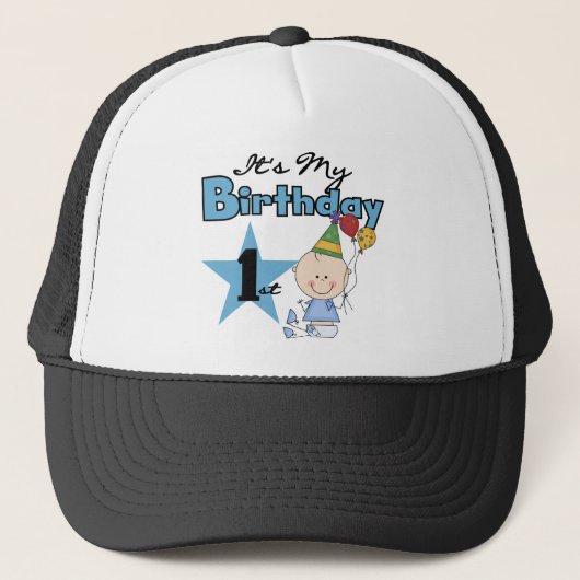 Jongen Het is mijn Birthday Tshirts en Gifts Trucker Pet (Voorkant)