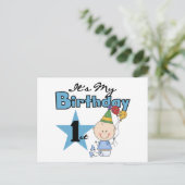 Jongen Het is Mijn Verjaardag Tshirts en Geschenke Briefkaart (Staand voorkant)