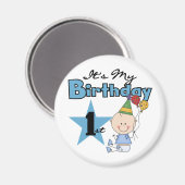 Jongen Het is Mijn Verjaardag Tshirts en Geschenke Magneet (Voorkant / Achterkant)