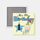 Jongen Het is Mijn Verjaardag Tshirts en Geschenke Magneet (Voorkant / Achterkant)