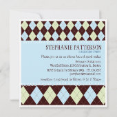 Jongen, het is Twins Argyle Baby Boys Twin Shower Kaart (Achterkant)