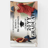 Jongen High School Afstuderen Aangepast 2 Foto Spandoek (Verticaal)