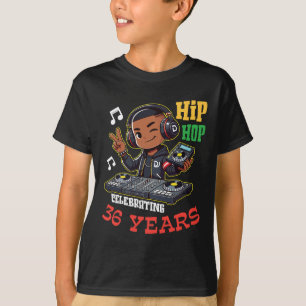 Jongen Hip Hop viert 36 jaar oud Verjaardag T-shirt