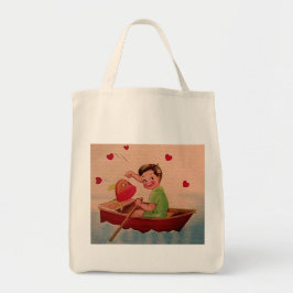 Jongen Holding Heart in Boat Tote Bag