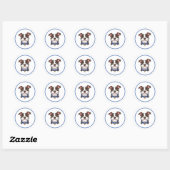 Jongen Hond Pitbull Sticker (Vel)