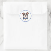 Jongen Hond Pitbull Sticker (Tas)