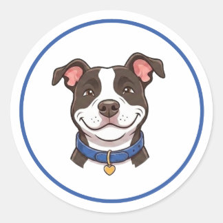 Jongen Hond Pitbull Sticker