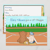 Jongen honkbal Gewaardeerd Baby shower nodigt uit Kaart (Voorkant / Achterkant)