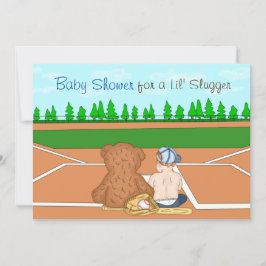 Jongen honkbal Gewaardeerd Baby shower nodigt uit Kaart
