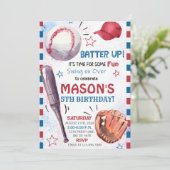 Jongen Honkbal Verjaardag Kaart (Staand voorkant)