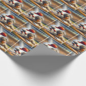 Jongen honkballer glijden in huis Bord Cadeaupapier (Hoek)