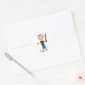 Jongen honkbalspeler Sticker (Envelop)
