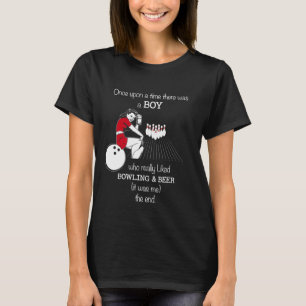 Jongen houden van Bowling en bijenvolwassen Bowlin T-shirt