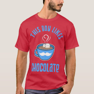 Jongen houdt van chocolade marshmallow cacao t-shirt