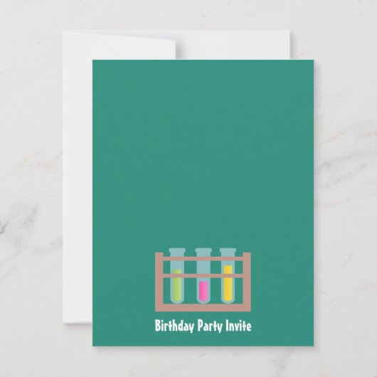 Jongen houdt van gekke wetenschap verjaardagsfeest kaart (Achterkant)