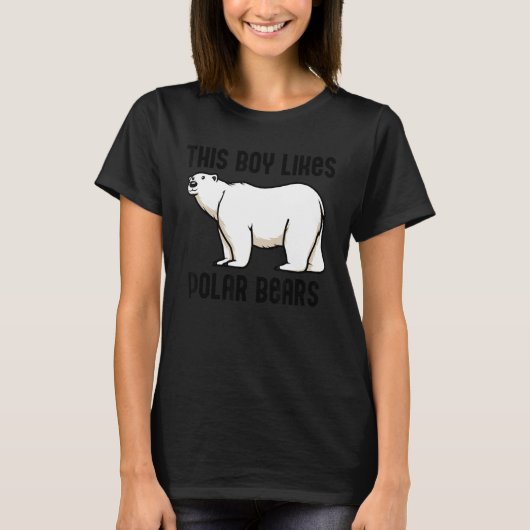 Jongen houdt van poolse Beren Arctic Wild Animal N T-shirt (Voorkant)