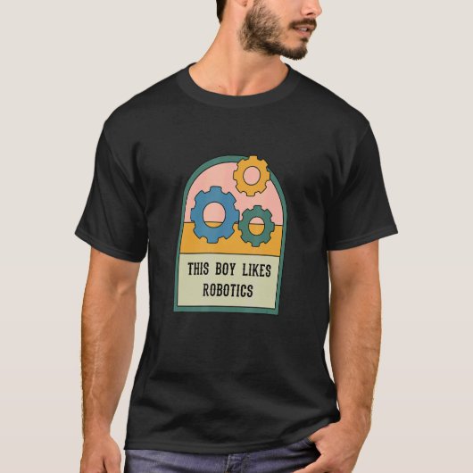 Jongen houdt van Robotics Engineer Mechanic Engine T-shirt (Voorkant)