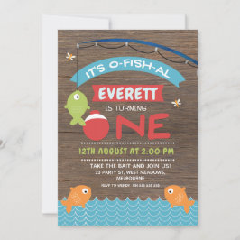 Jongen Hout Het is een 1-jarige uitnodiging voor v