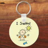 Jongen I Swim T-shirts en cadeautjes Sleutelhanger (Voorkant)