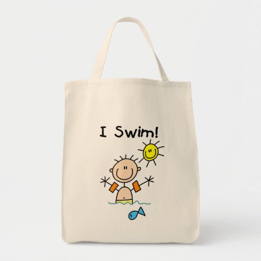 Jongen I Swim T-shirts en cadeautjes Tote Bag (Voorkant)