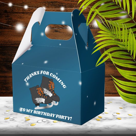 Jongen Ice Schaats Birthday Party Bedankdoosjes