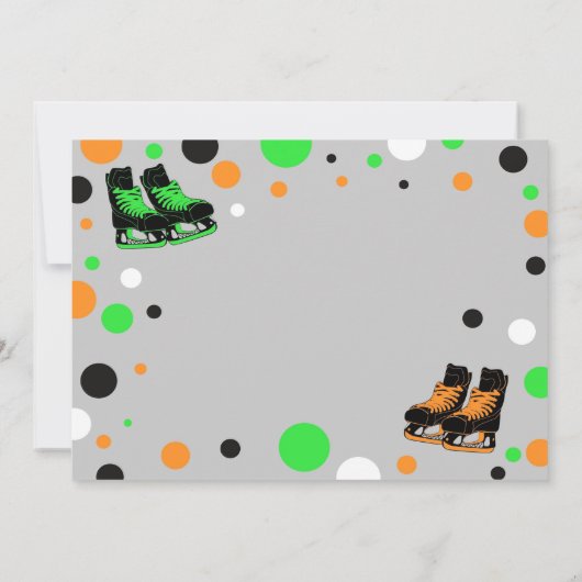 Jongen Ice Skating Invitation Ice Skating Party Kaart (Achterkant)