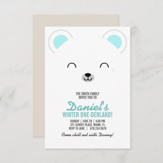 jongen IEDERE LEEFTIJD BEER verjaardagsfeest Kaart (Voorkant / Achterkant)