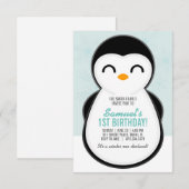 jongen IEDERE LEEFTIJD winterPENGUIN BIRTHDAY scha Kaart (Voorkant / Achterkant)