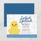 jongen IEDERE LEEFTIJDSE rubberDUCKY BIRTHDAY Kaart (Voorkant / Achterkant)