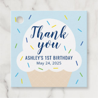 Jongen Ijs Feest Favor Tag Bedankjes Labels