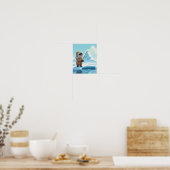 Jongen ijsvissen poster (Keuken)