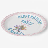 Jongen Ijsvrachtwagen Twee Lief 2e Verjaardagsfees Papieren Bordje (Gekanteld)