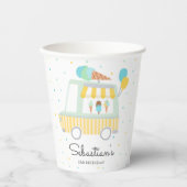 Jongen Ijsvrachtwagen Verjaardagsfeestdecoratie Papieren Bekers (Voorkant)