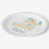 Jongen Ijsvrachtwagen Verjaardagsfeestdecoratie Papieren Bordje (Gekanteld)