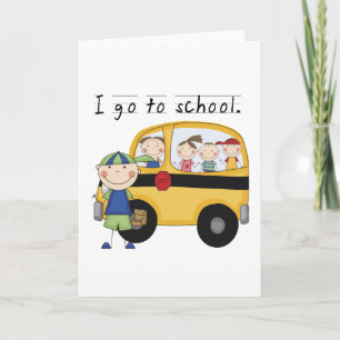 Jongen Ik Ga Naar School T-shirts en Geschenken Kaart