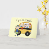 Jongen Ik Ga Naar School T-shirts en Geschenken Kaart (Gele Bloem)