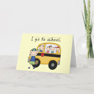 Jongen Ik Ga Naar School T-shirts en Geschenken Kaart