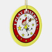 Jongen Ik Speel Baseball T-shirts en geschenken Keramisch Ornament (Rechts)