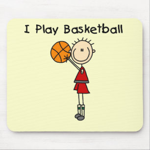 Jongen Ik Speel Basketbal T-shirts en Cadeaus Muismat