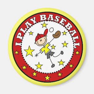 Jongen Ik speel honkbal T-shirts en cadeaus Magneet