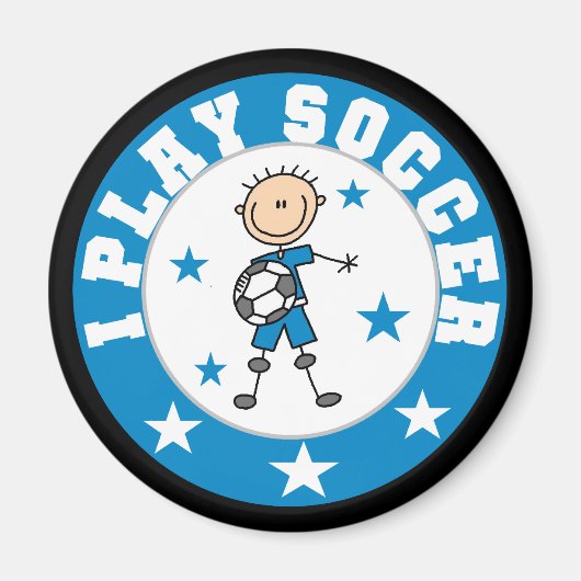 Jongen ik speel Voetbal-overhemden en cadeautjes Magneet (Voorkant)