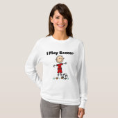 Jongen ik speel Voetbal-overhemden en cadeautjes T-shirt (Voorkant volledig)