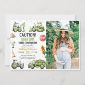 Jongen in aanbouw Baby shower foto Kaart (Voorkant)