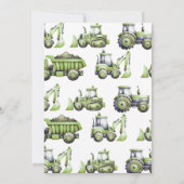 Jongen in aanbouw Baby shower Kaart (Achterkant)