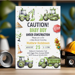 Jongen in aanbouw Baby shower Kaart