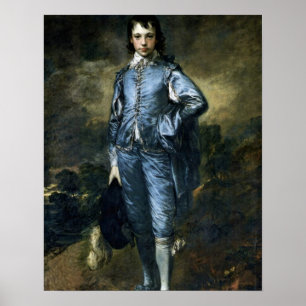 Jongen in Blauw door Thomas Gainsborough Poster