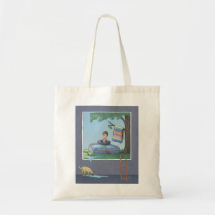 Jongen in de Canvas tas van het kinderzwembad