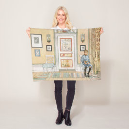 Jongen in de hoek (door Carl Larsson) Fleece Deken