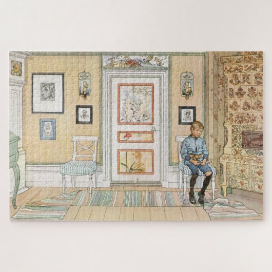 Jongen in de hoek (door Carl Larsson) Legpuzzel (Horizontaal)