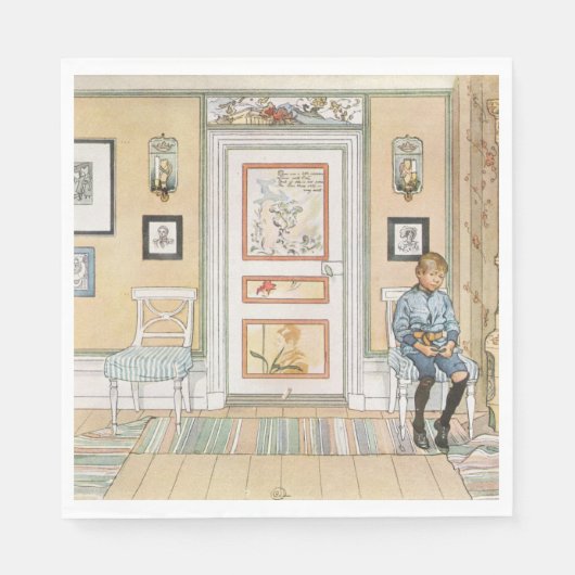 Jongen in de hoek (door Carl Larsson) Servet (Voorkant)